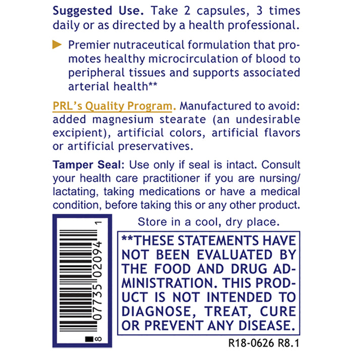 CircuZyme™  Dietary Supplement Nutraceutical Circulation Formula Comprehensive Support for Circulation and Associated Nerve, Heart and Arterial Health