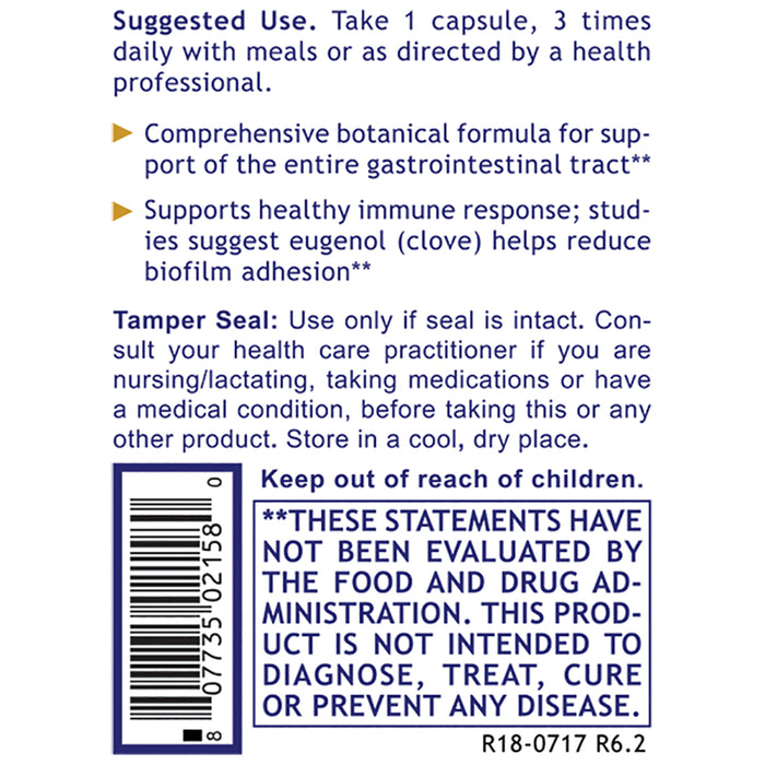 Paratosin™  Dietary Supplement G.I. Tract Botanical Formula Comprehensive Gastrointestinal and Immune Support