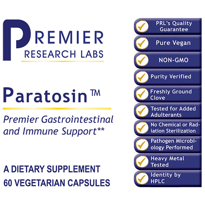 Paratosin™  Dietary Supplement G.I. Tract Botanical Formula Comprehensive Gastrointestinal and Immune Support