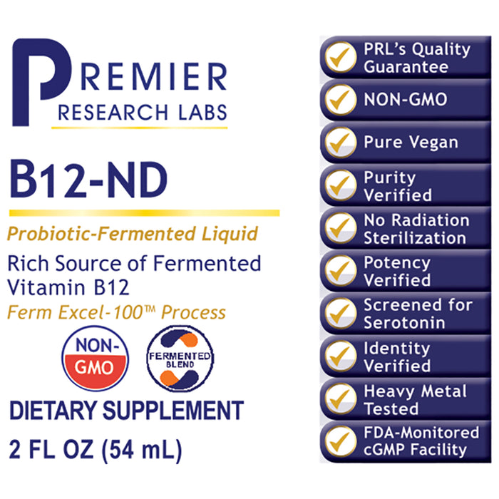 B12-ND™  Dietary Supplement A Rich Source of Vitamin B12 In Liquid Form