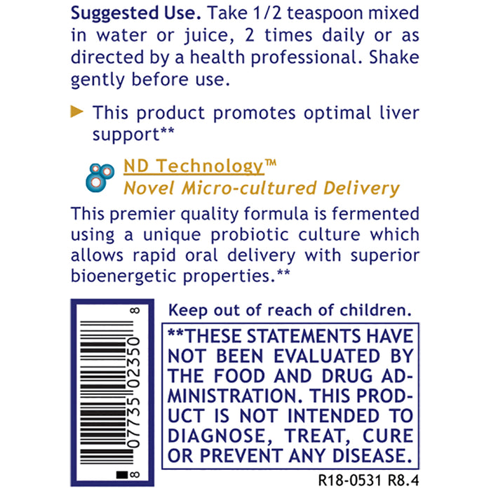 Liver-ND™  Dietary Supplement Probiotic-Fermented, Multi-Nutrient Formula Premier Detoxification and Liver Support