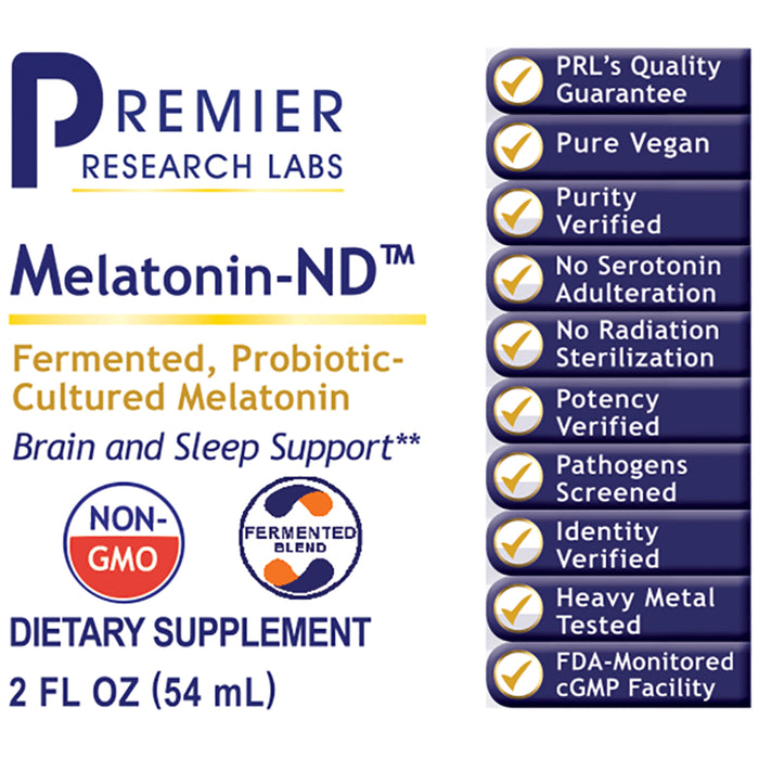 Melatonin-ND™  Dietary Supplement Probiotic-Fermented Melatonin Brain, Sleep, and Immune Support