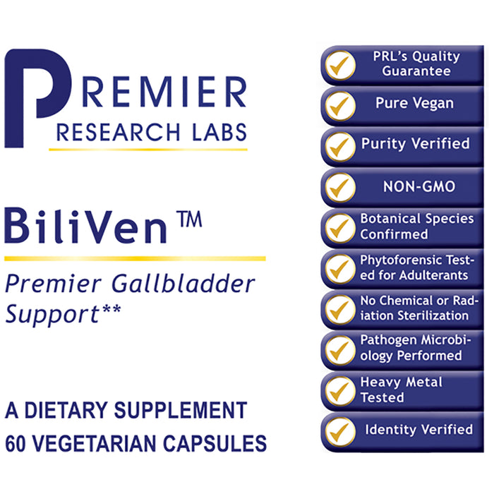 BiliVen™  Dietary Supplement Nutraceutical Gallbladder Formula Premier Detoxification and Gallbladder Support