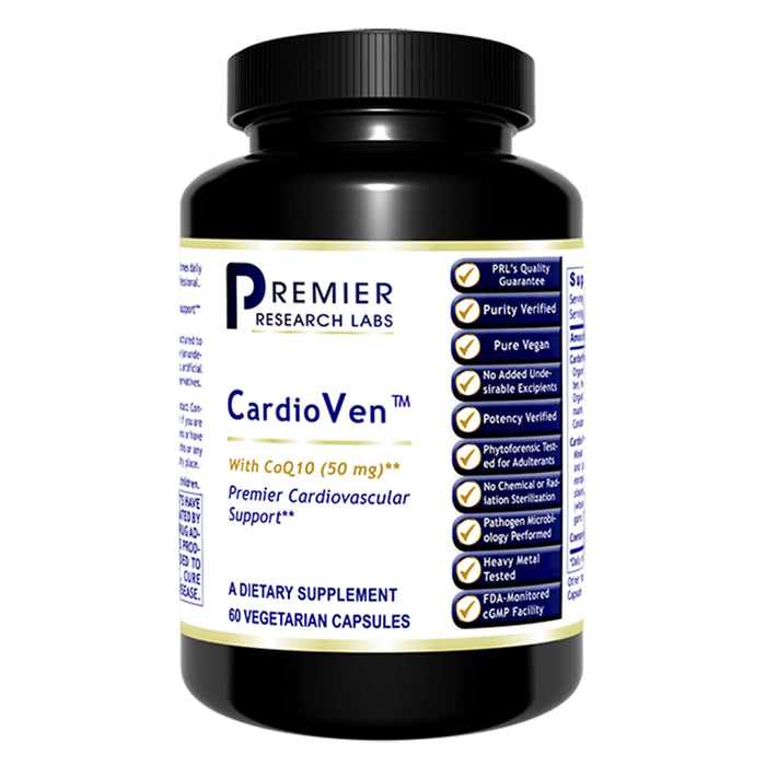 CardioVen™  Dietary Supplement Premier Botanical Complex With Fermented CoQ-10 (50 mg; Trans Isomer Form) Premier Cardiovascular Support