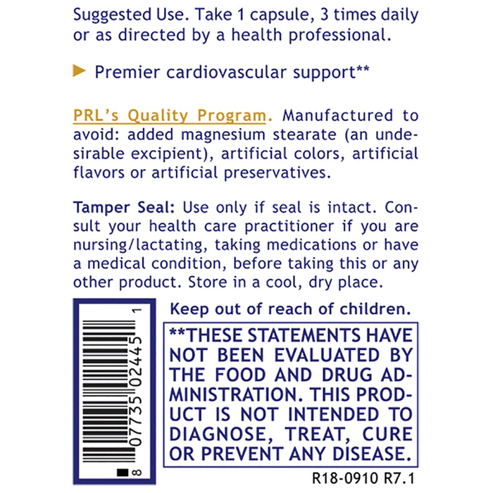 CardioVen™  Dietary Supplement Premier Botanical Complex With Fermented CoQ-10 (50 mg; Trans Isomer Form) Premier Cardiovascular Support