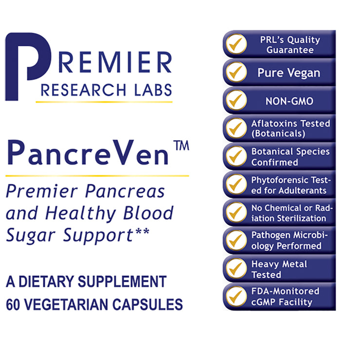 PancreVen ™  Dietary Supplement Premier Pancreas and Healthy Blood Sugar Support