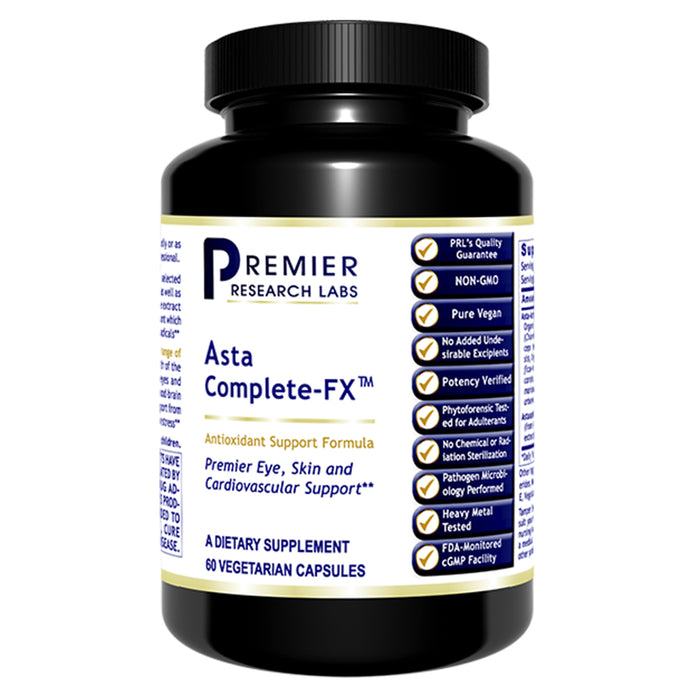 Asta Complete-FX  Dietary Supplement Potent Antioxidant Formula with Algae-Based Astaxanthin  Premier Eye, Skin and Cardiovascular Support