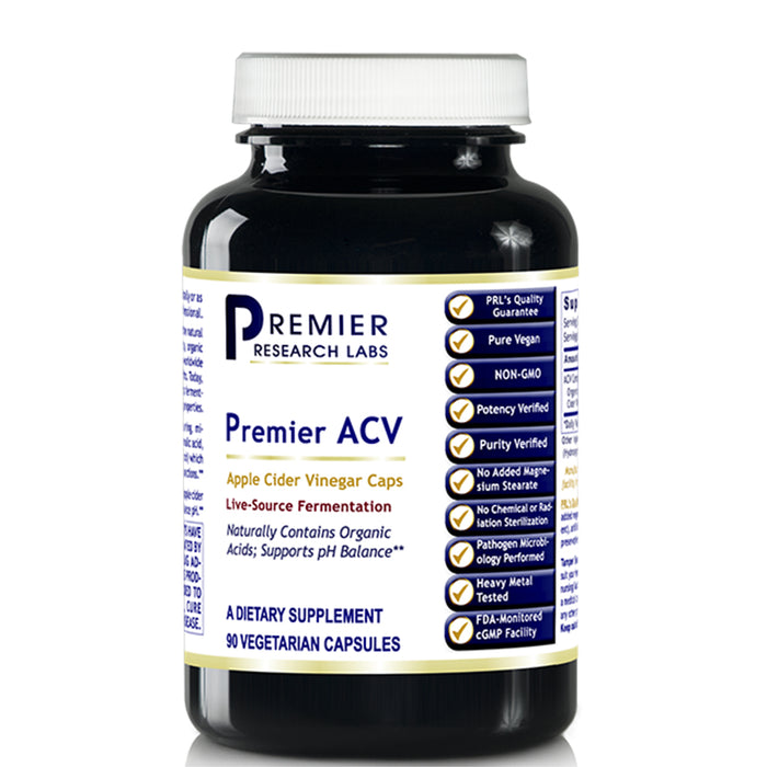 ACV, Premier (90 Caps)  Dietary Supplement Apple Cider Vinegar Caps Live-Source Fermentation